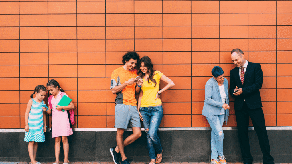 People from different generations representing self storage customers